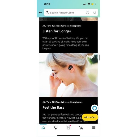 JBL Tune 125TWS Wireless Headphones - Picture 5 of 8